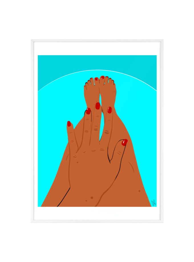 By The Pool Poster, Framed