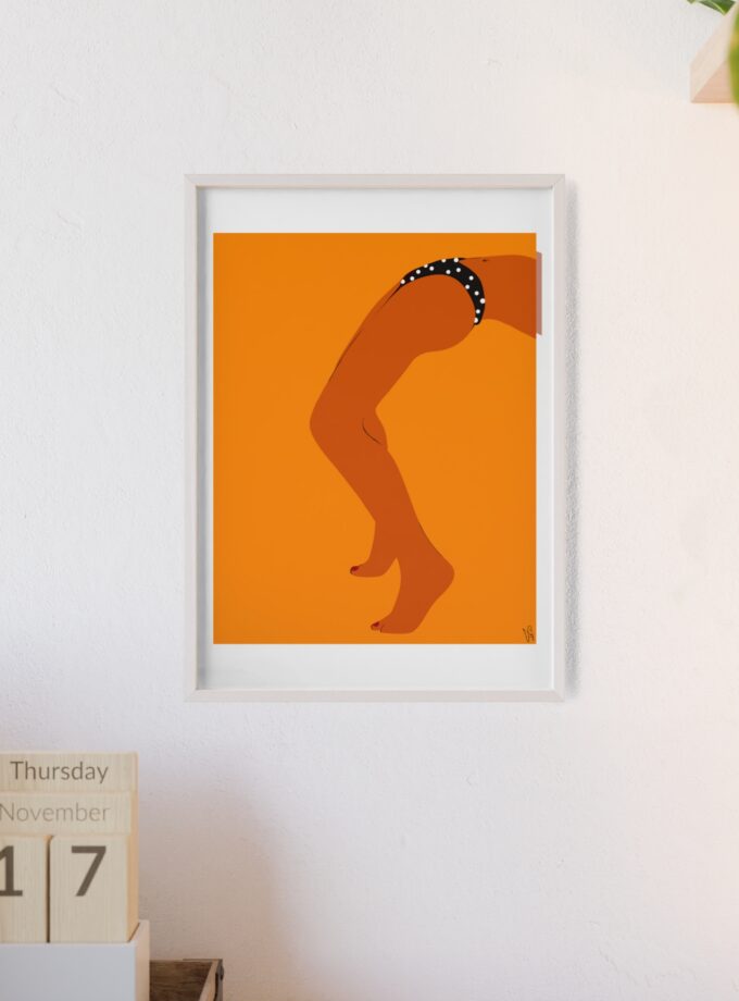 Sun Bath Poster, Framed