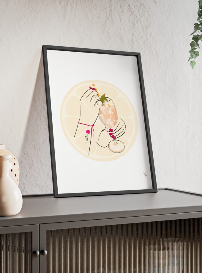 A Toast To Friendship Poster, Framed