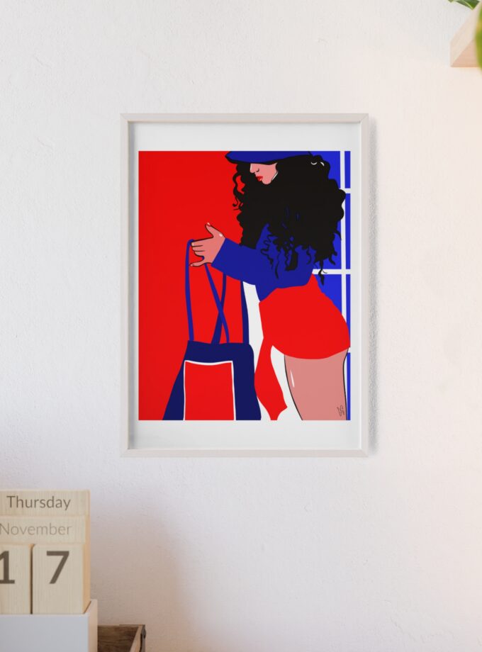 Beach Day Poster, Framed