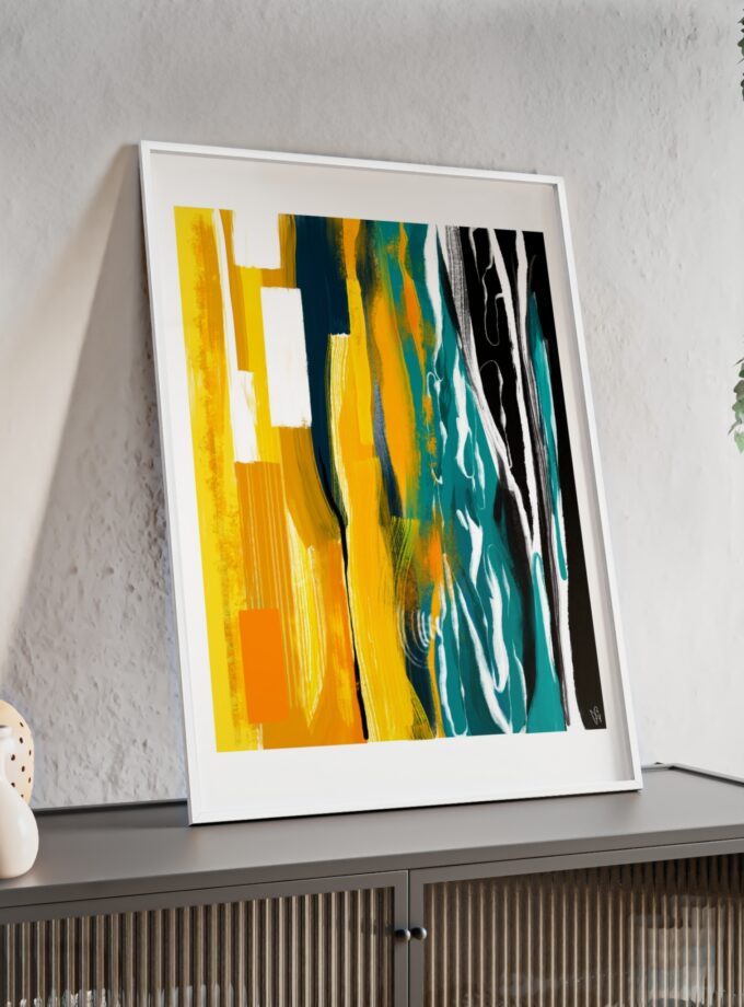 Midnight Swim Poster, Framed