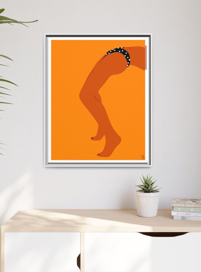 Sun Bath Canvas, Framed