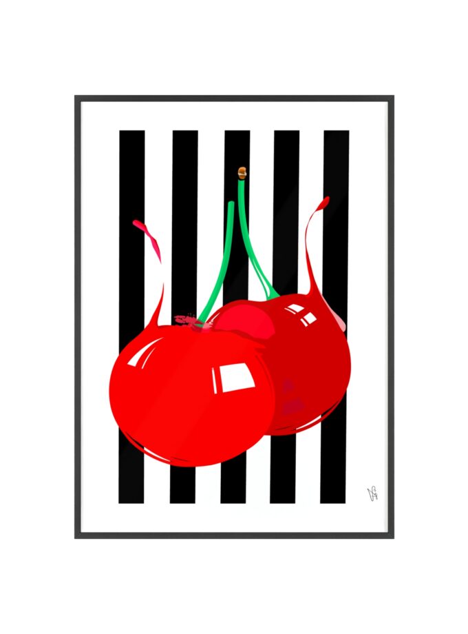 Cherries Poster, Framed