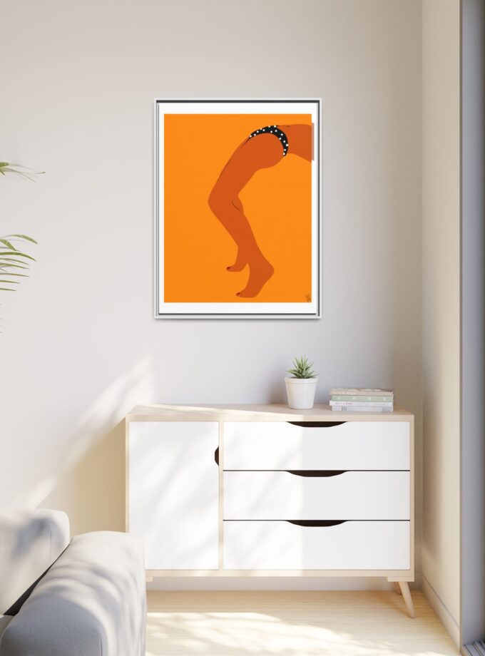 Sun Bath Canvas, Framed
