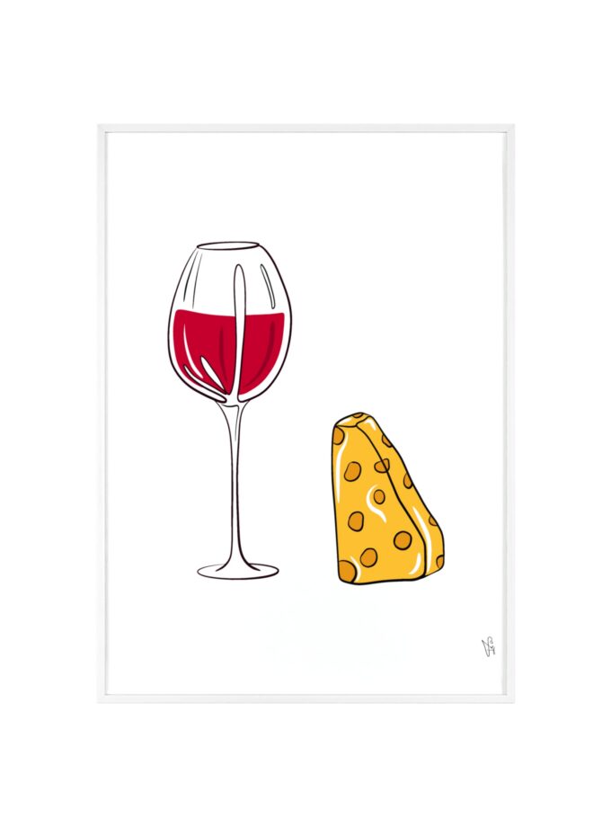 Girl Dinner Poster, Framed