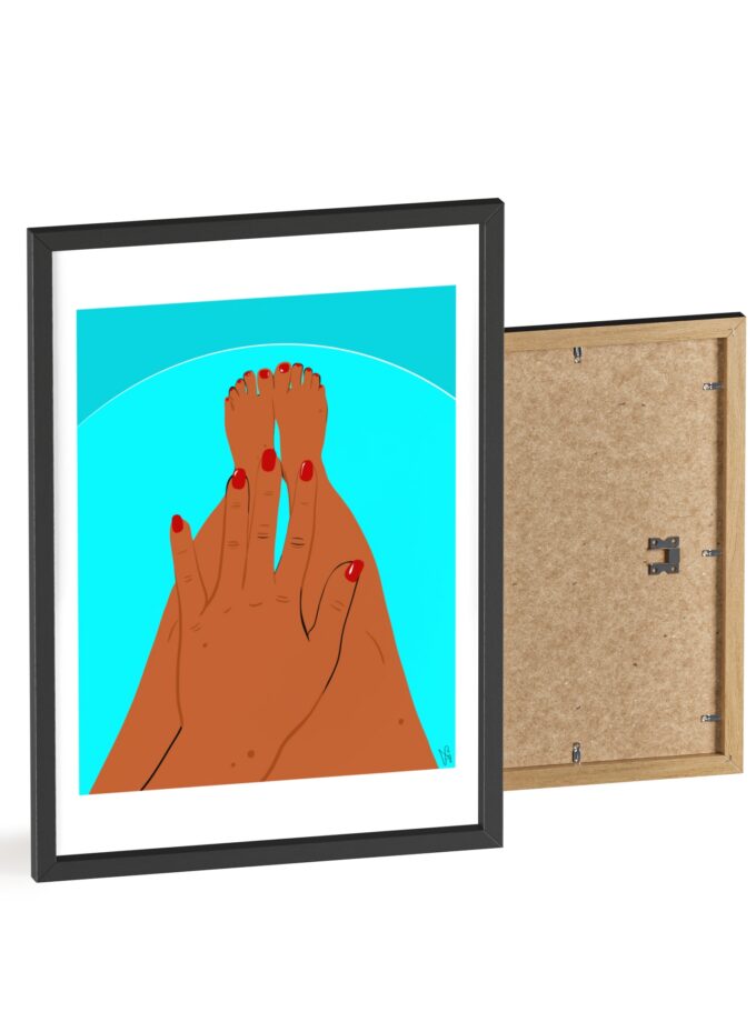 By The Pool Poster, Framed