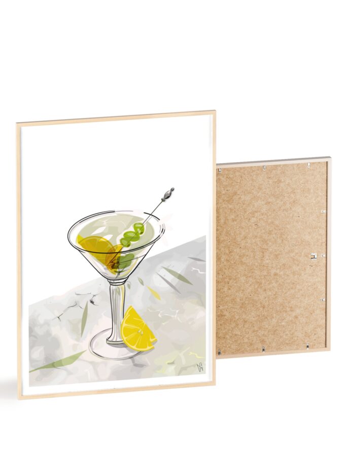 Dirty Martini Poster, Framed