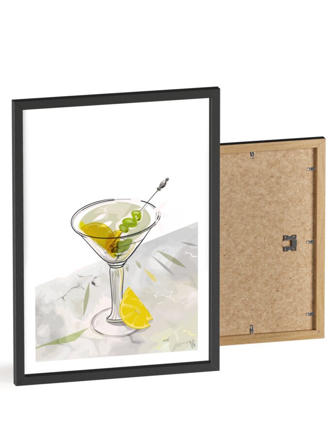 Dirty Martini Poster, Framed