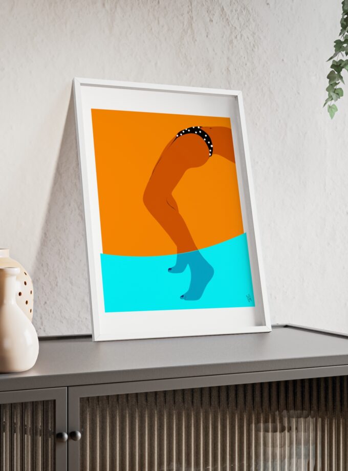 Pool Bridge Poster, Framed