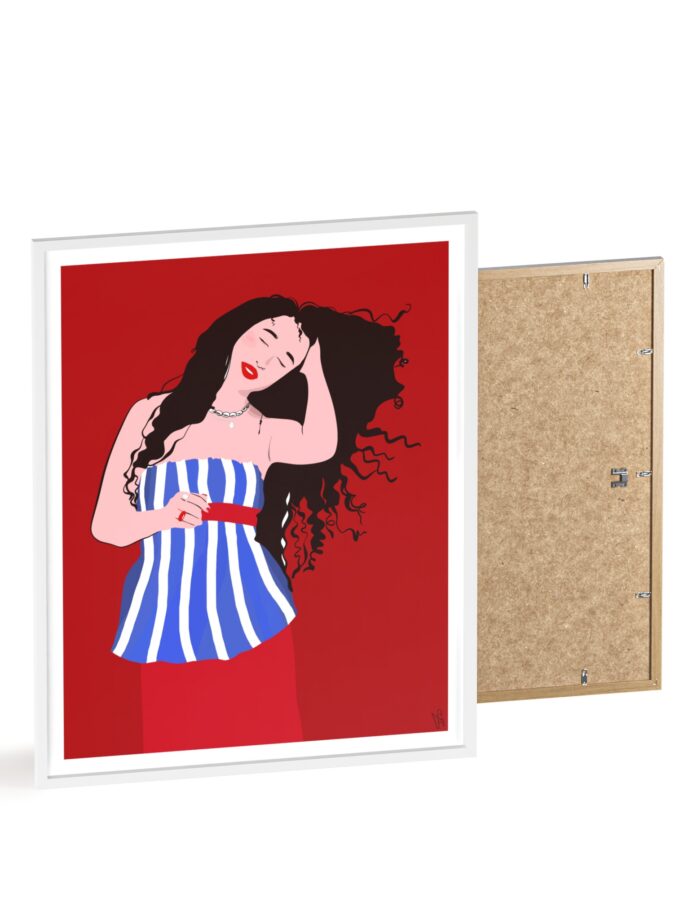 Salty Hair Poster, Framed