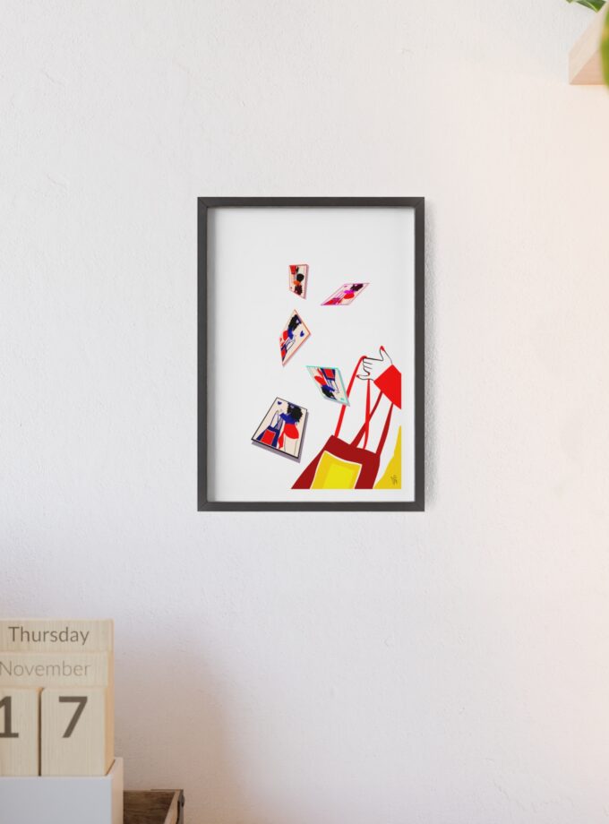 Memory Cards Poster, Framed