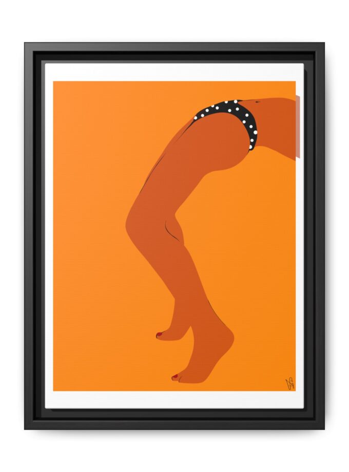 Sun Bath Canvas, Framed