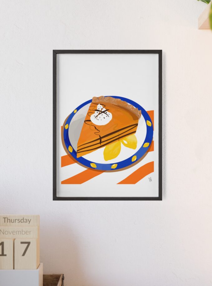 Pumpkin Pie Poster, Framed