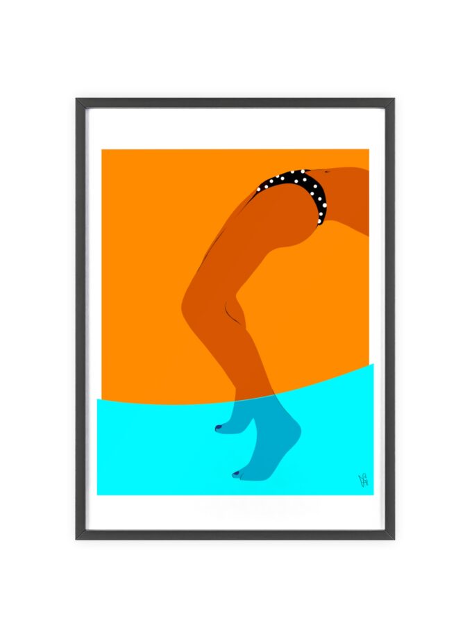 Pool Bridge Poster, Framed