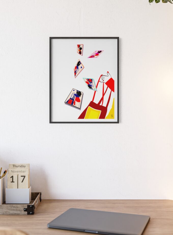 Memory Cards Poster, Framed