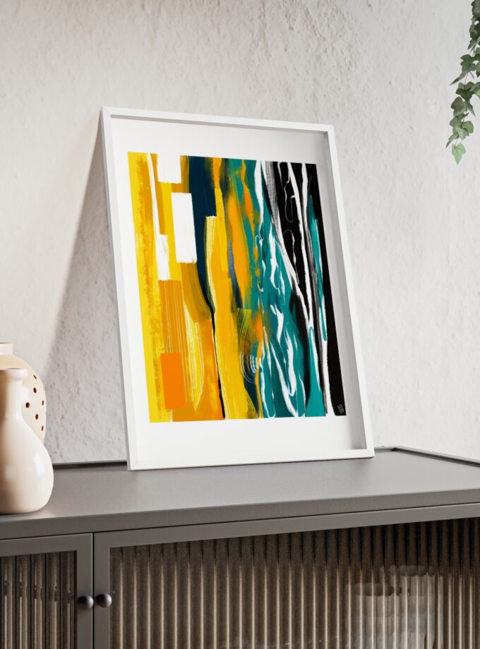 Midnight Swim Poster, Framed