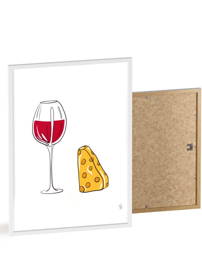 Girl Dinner Poster, Framed