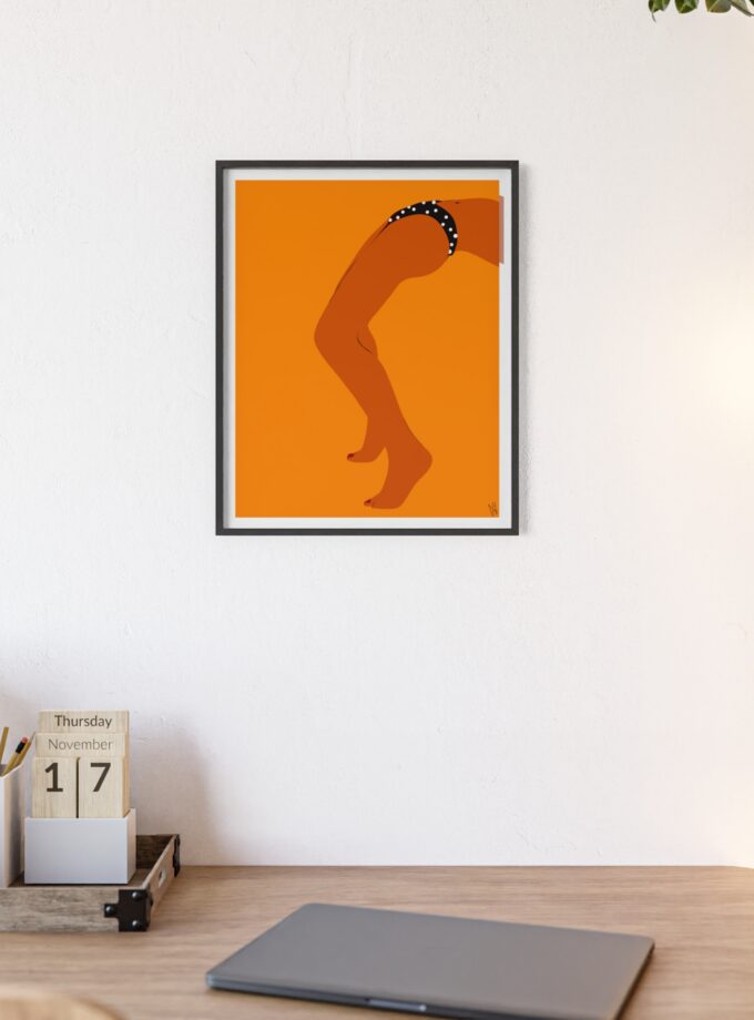 Sun Bath Poster, Framed