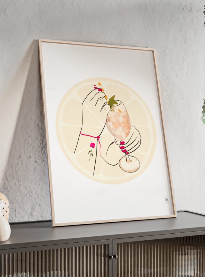 A Toast To Friendship Poster, Framed