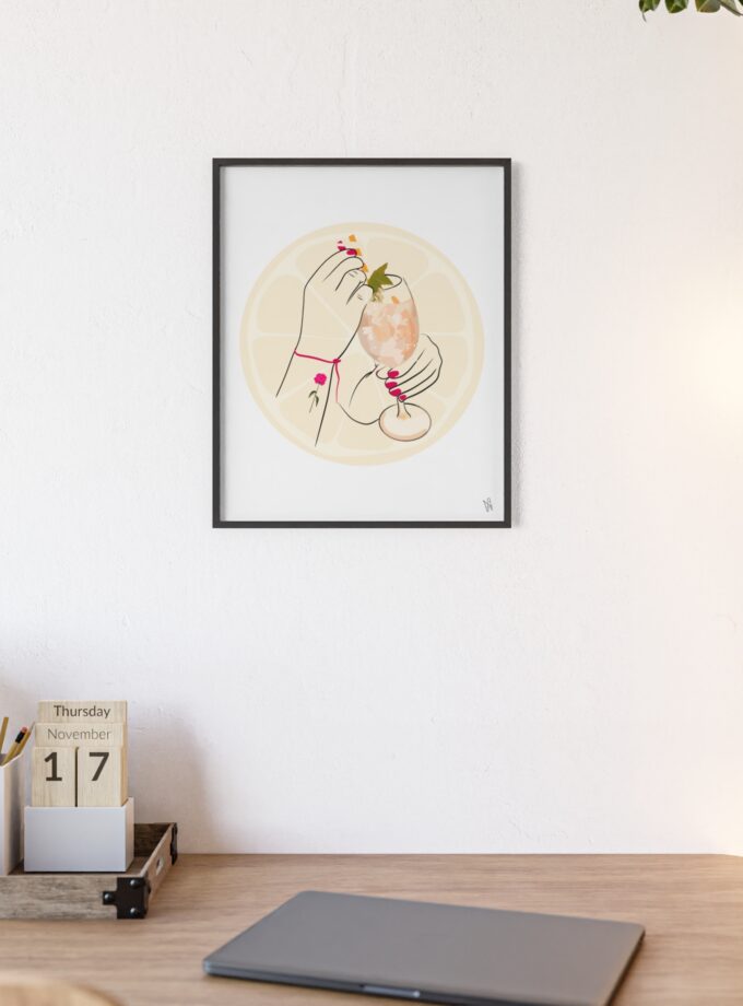 A Toast To Friendship Poster, Framed