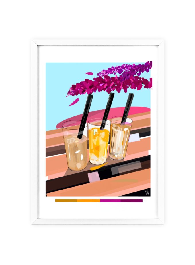 Under The Bugenvilija Poster, Framed