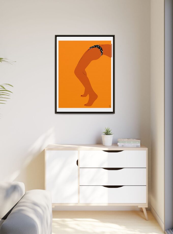 Sun Bath Canvas, Framed