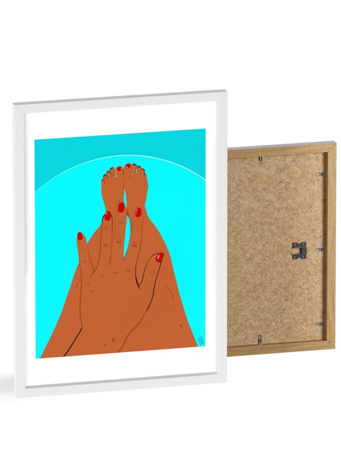 By The Pool Poster, Framed