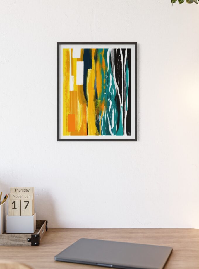 Midnight Swim Poster, Framed