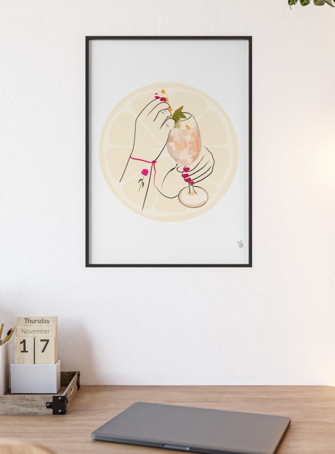 A Toast To Friendship Poster, Framed