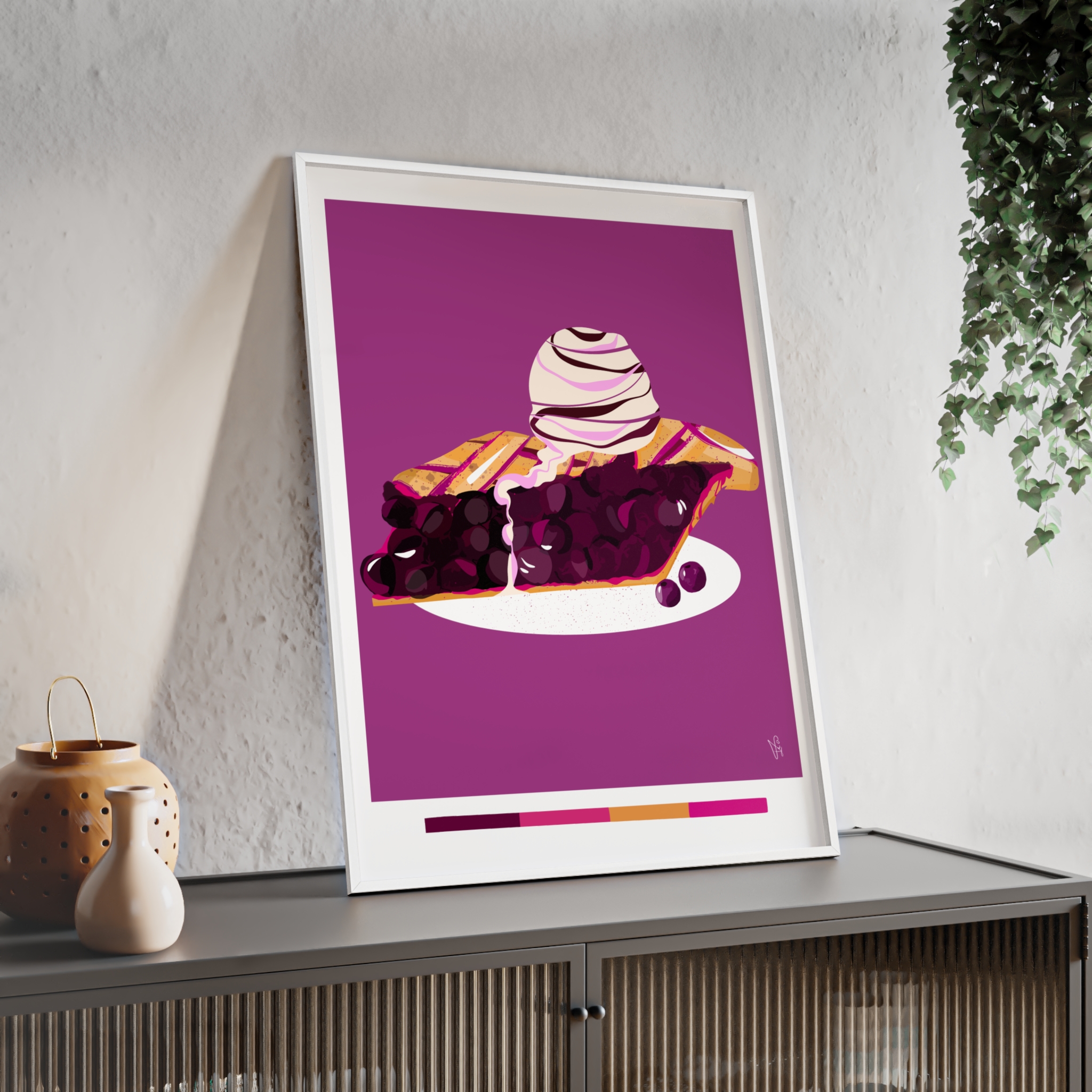 Blueberry Pie Poster, Framed - Image 31