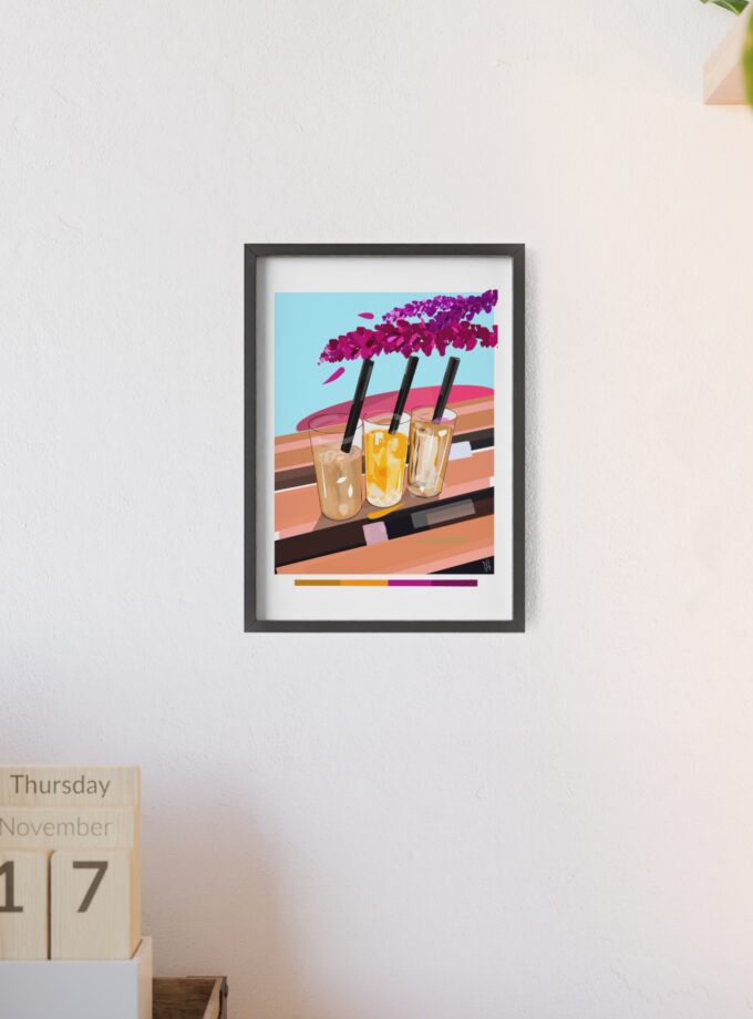 Under The Bugenvilija Poster, Framed