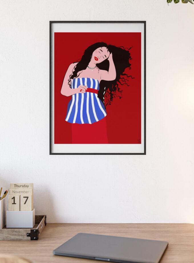 Salty Hair Poster, Framed