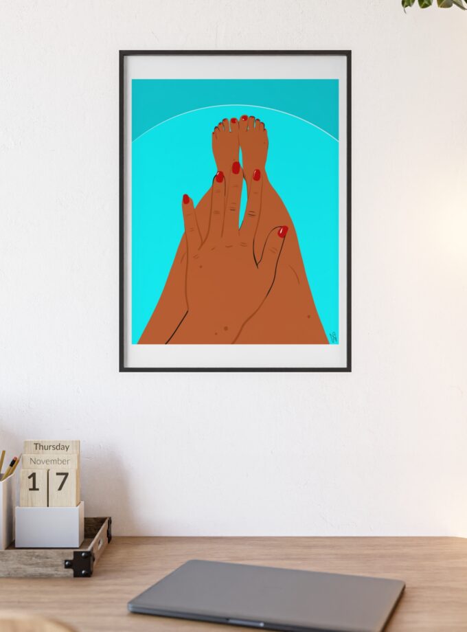 By The Pool Poster, Framed