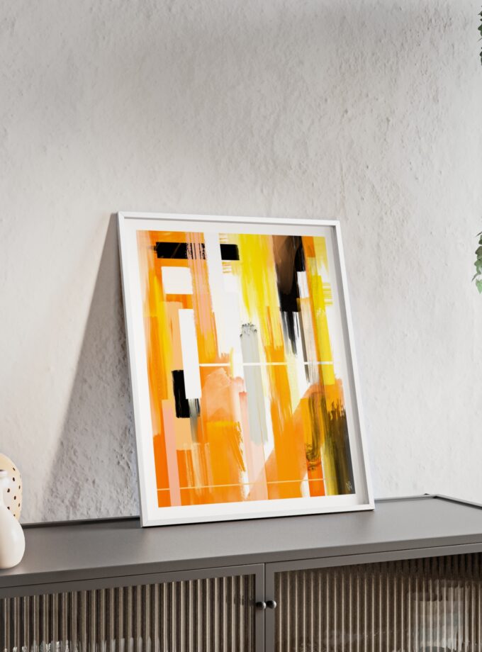 Liquid Gold Poster, Framed