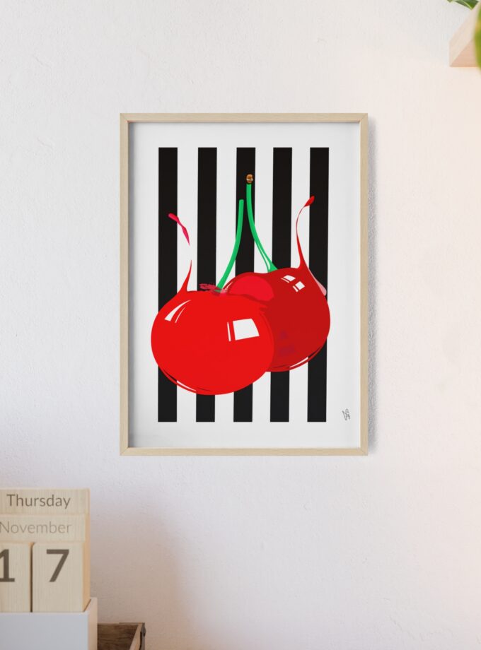 Cherries Poster, Framed