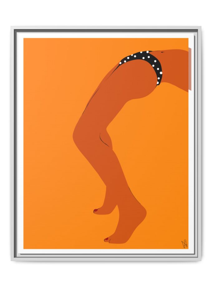 Sun Bath Canvas, Framed