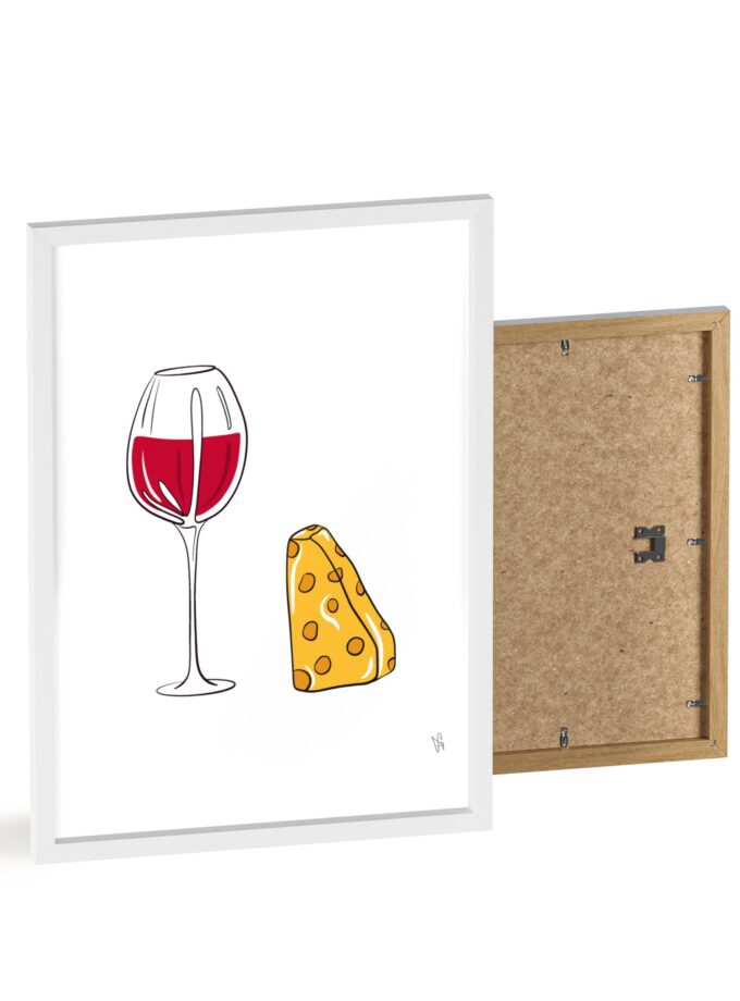 Girl Dinner Poster, Framed