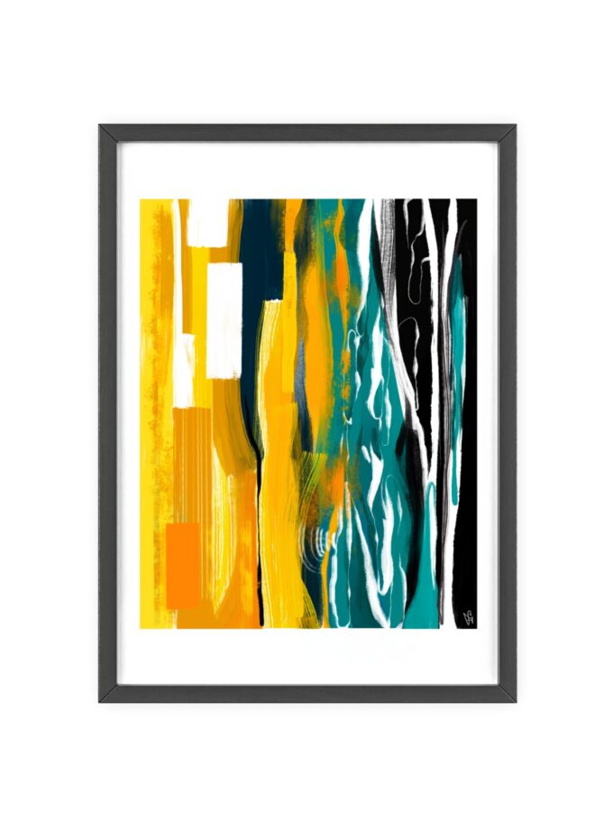 Midnight Swim Poster, Framed