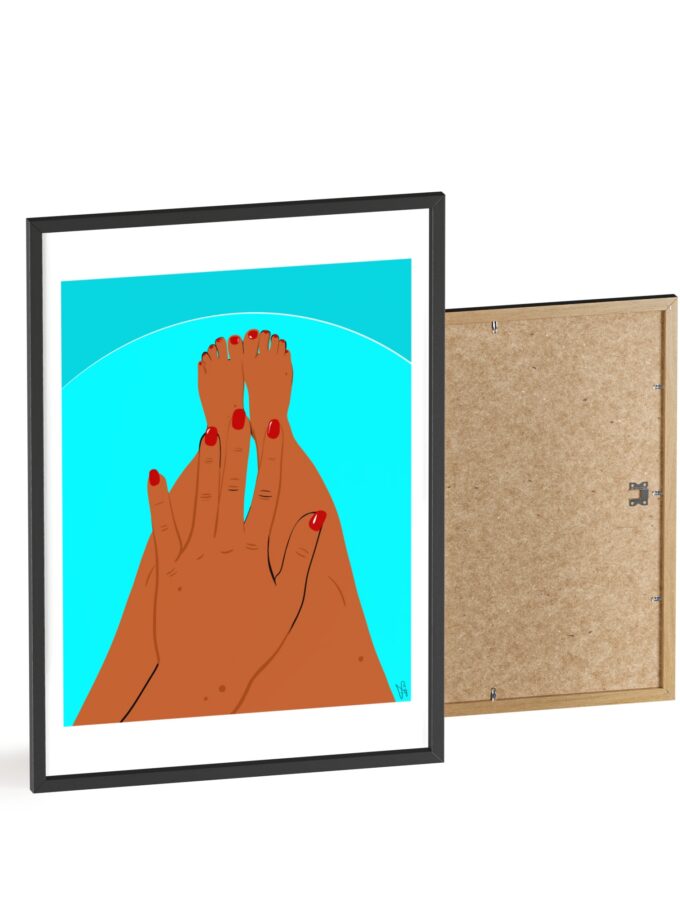 By The Pool Poster, Framed