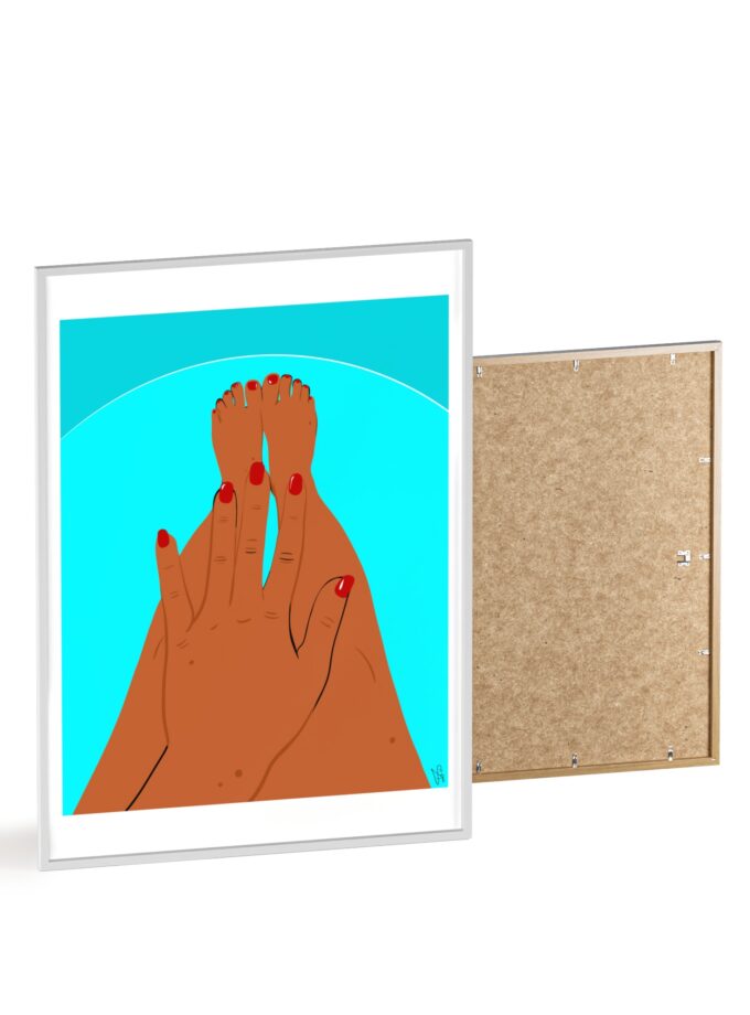 By The Pool Poster, Framed