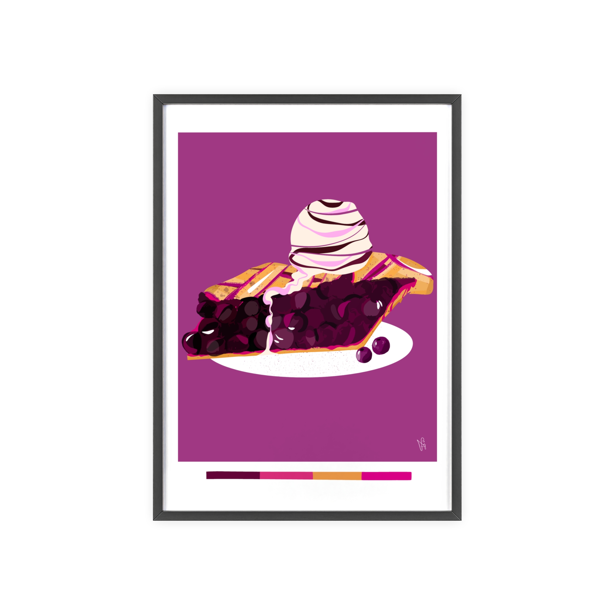 Blueberry Pie Poster, Framed - Image 33