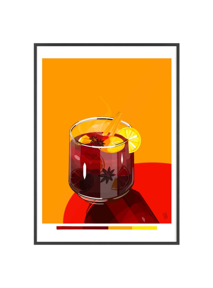Mulled Wine Poster, Framed