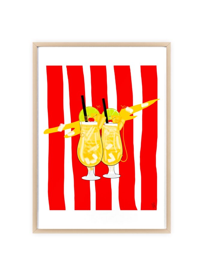Pina Colada Poster, Framed