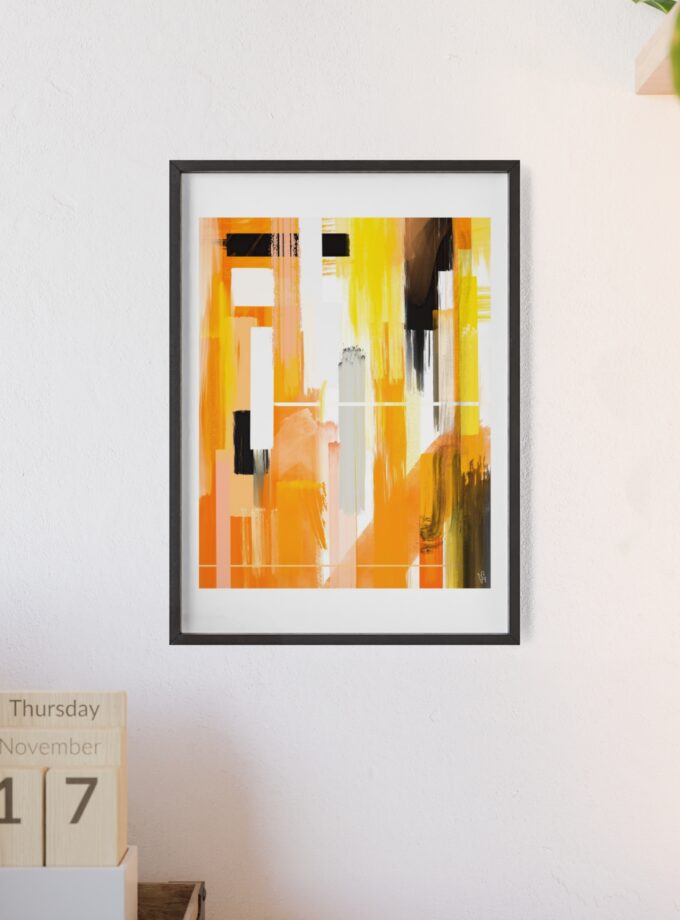Liquid Gold Poster, Framed