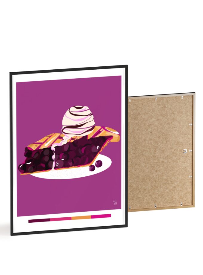 Blueberry Pie Poster, Framed