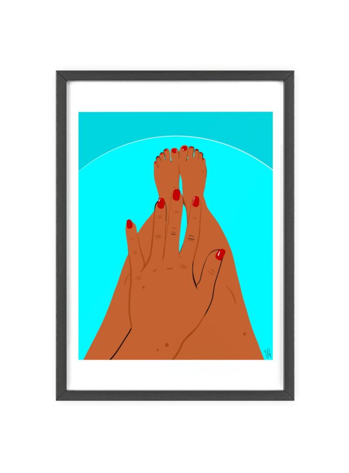 By The Pool Poster, Framed