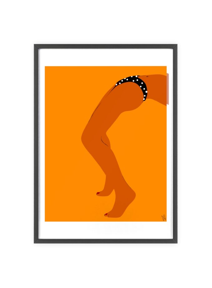 Sun Bath Poster, Framed