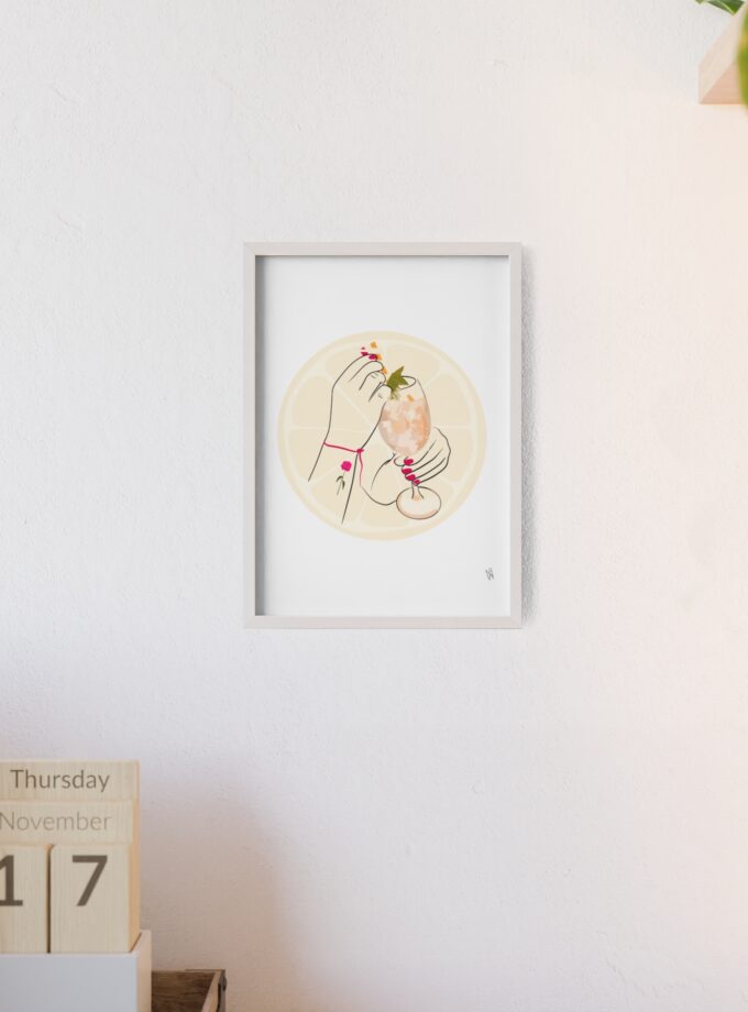 A Toast To Friendship Poster, Framed