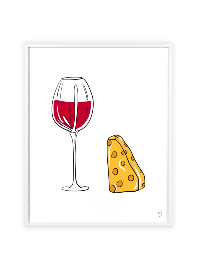 Girl Dinner Poster, Framed