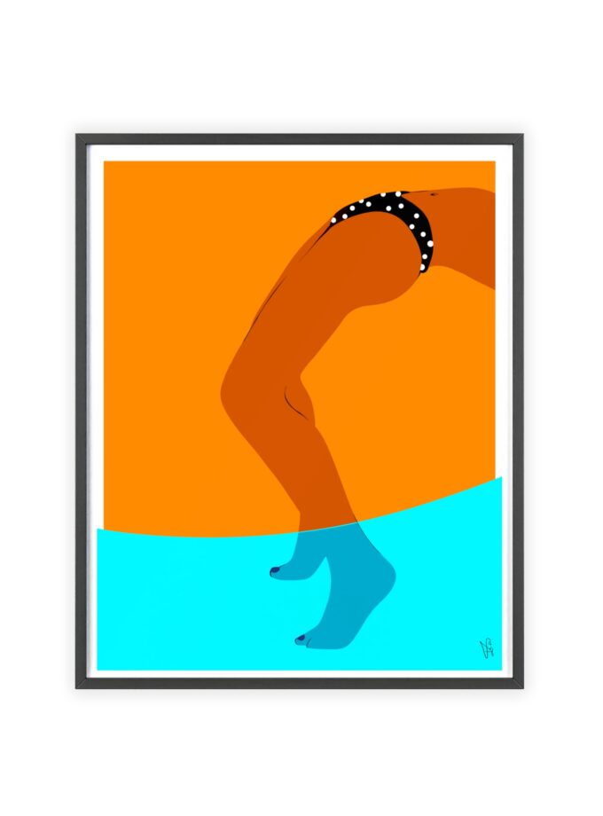 Pool Bridge Poster, Framed